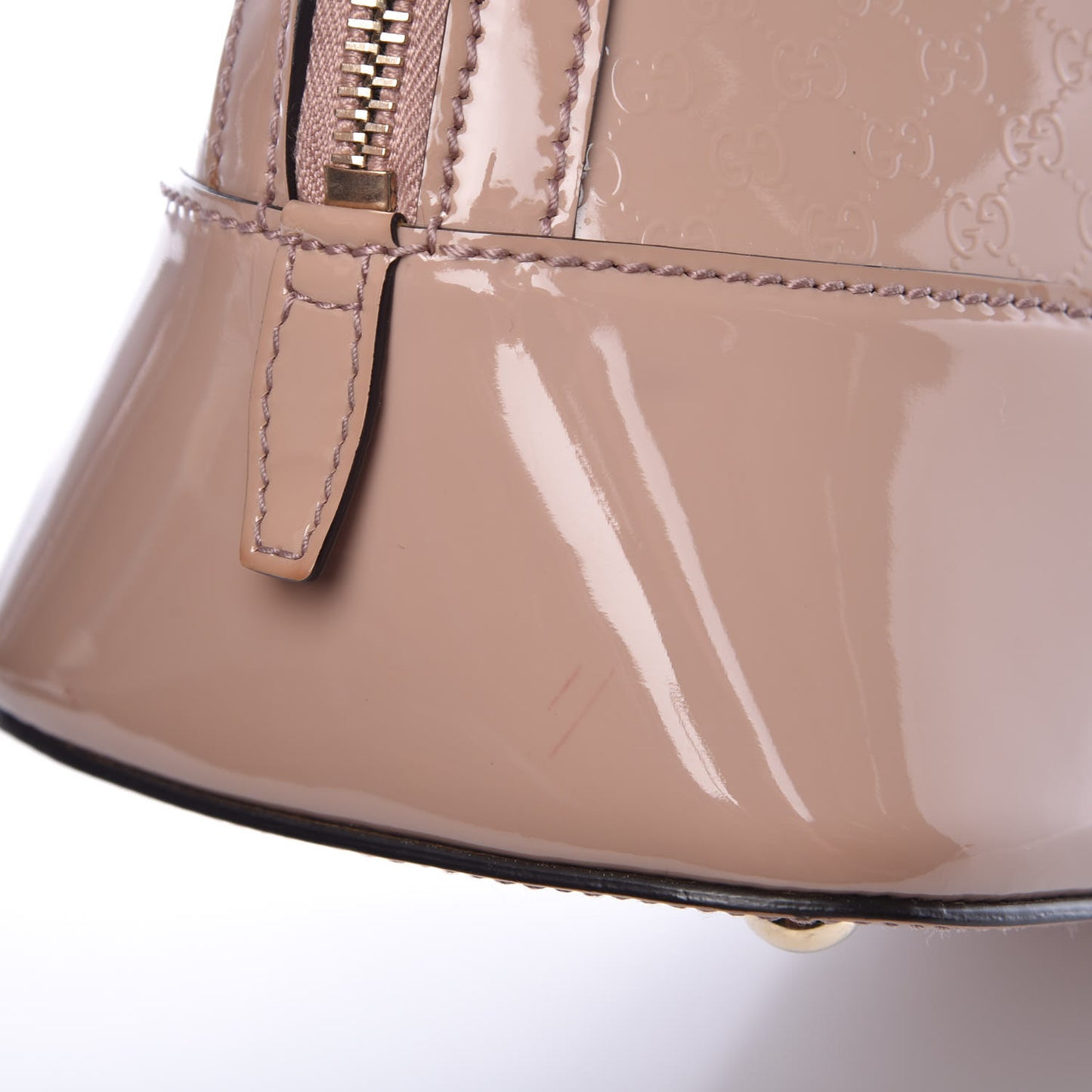 Patent Microguccissima Small Nice Top Handle Dome Bag Dark Cipria