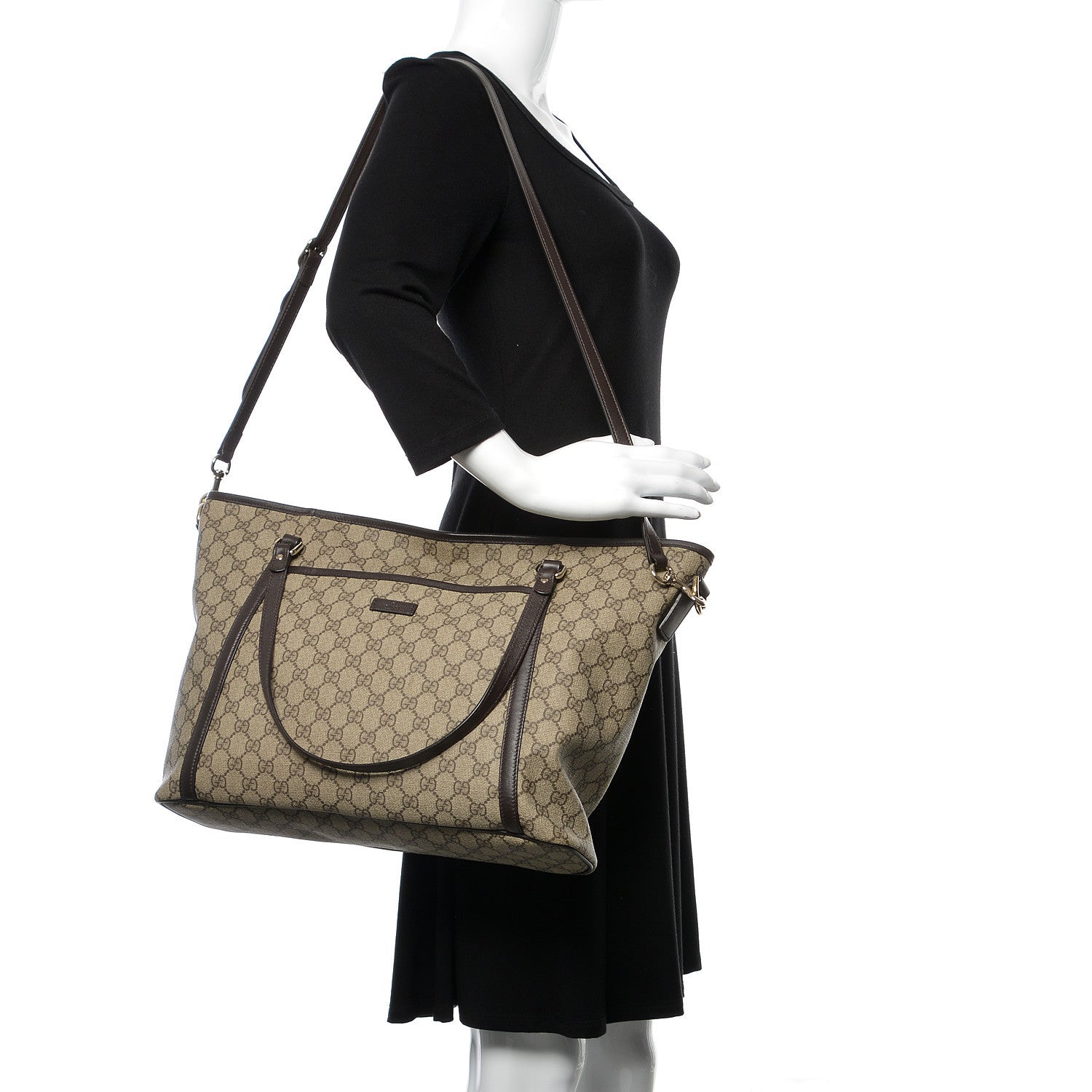 Gucci GG Supreme Monogram Medium Joy Tote Brown 2 of 11