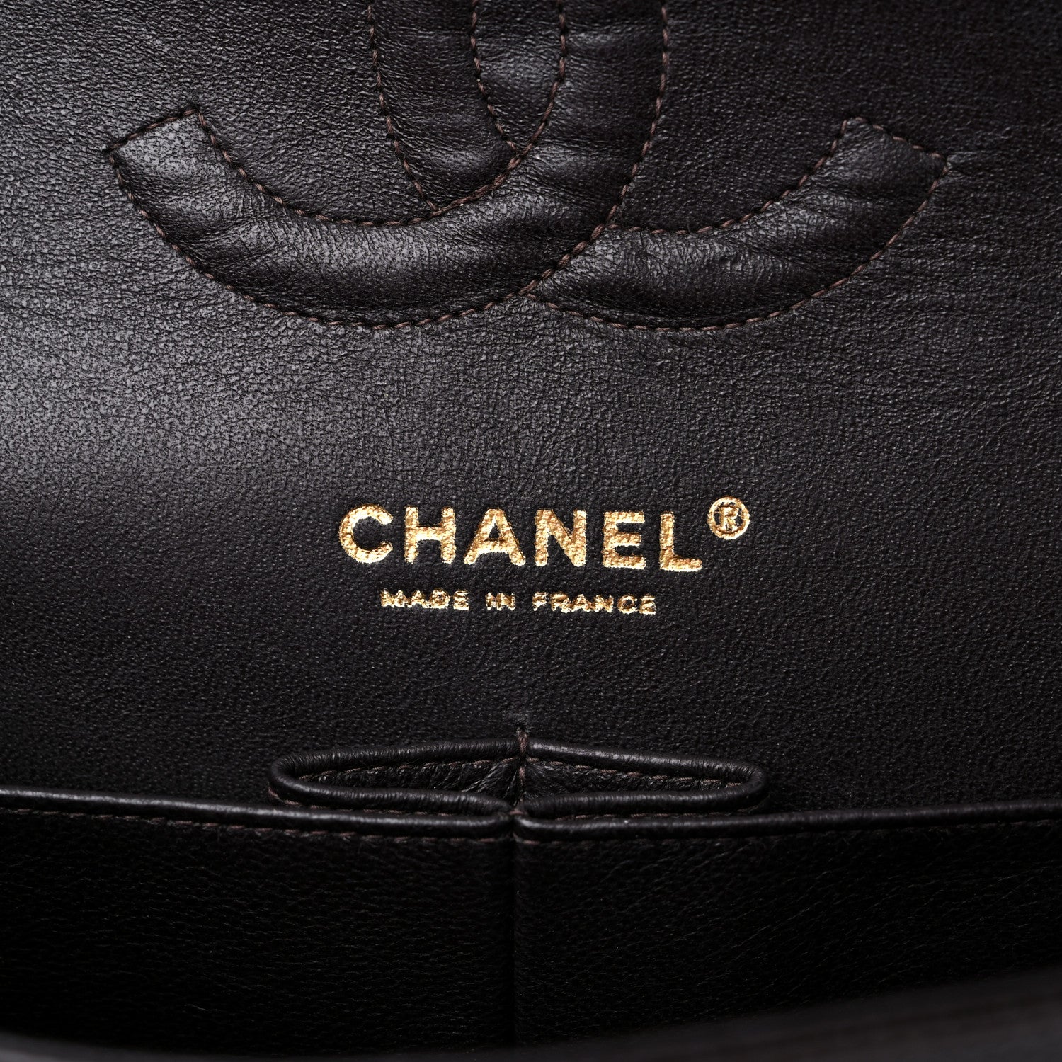 Chanel Caviar Quilted Medium Double Flap Dark Brown 6 of 10