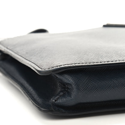 Prada Saffiano Clutch Wristlet Bag Navy 7 of 8