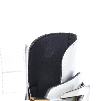 Balenciaga Brushed Calfskin Ceinture Ankle Boots 36 White 12 of 13