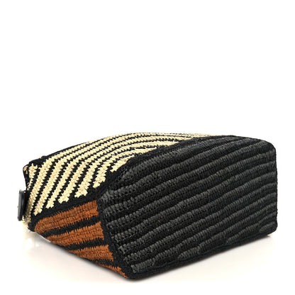 Loewe Calfskin Raffia Paula's Ibiza Small Puzzle Edge Bag Natural Honey Gold 4 of 10