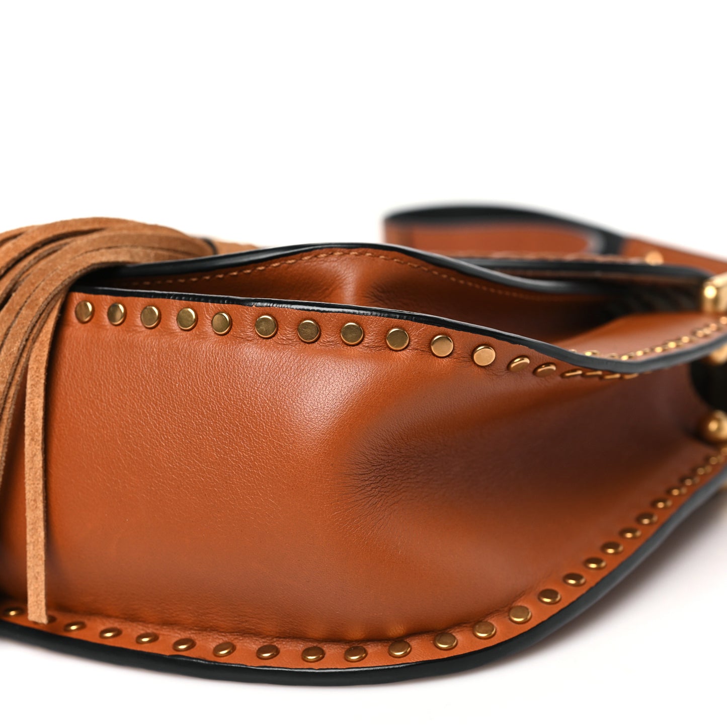 Calfskin Braided Small Hudson Shoulder Bag Caramel
