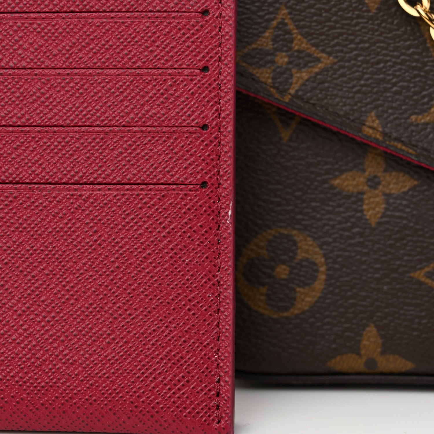 Louis Vuitton Monogram Pochette Felicie Chain Wallet Fuchsia 13 of 15