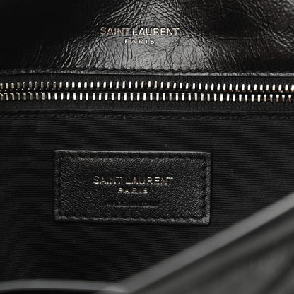 Saint Laurent Crinkled Calfskin Matelasse Monogram Medium Niki Chain Satchel Black 6 of 9