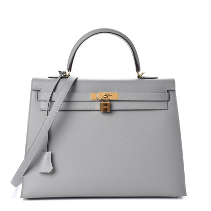 Hermes Epsom Kelly Sellier 35 Gris Mouette 1 of 9