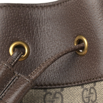 Gucci GG Supreme Monogram Web Ophidia Bucket Bag Brown 11 of 14