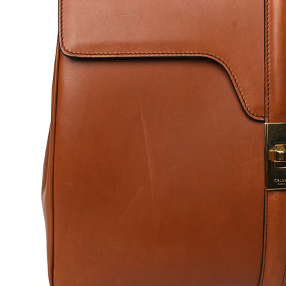 Celine Satinated Calfskin Medium 16 Top Handle Bag Tan 10 of 15