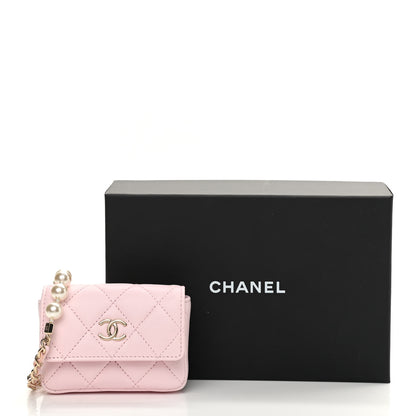 Chanel Lambskin Quilted Pearl Chain Belt Bag Light Pink 13 of 13
