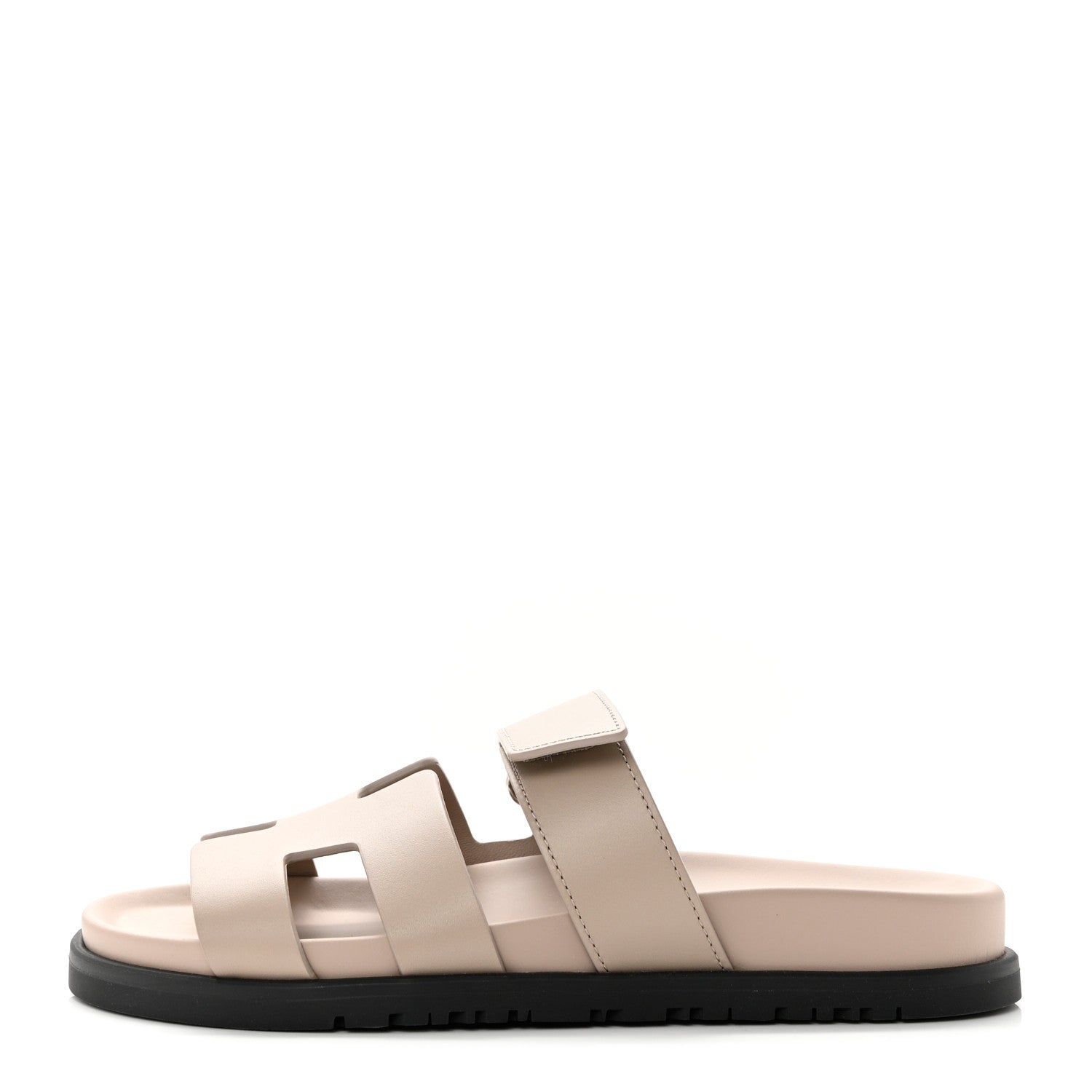 Hermes Calfskin Womens Chypre Sandals 36.5 Beige Mastic 1 of 9