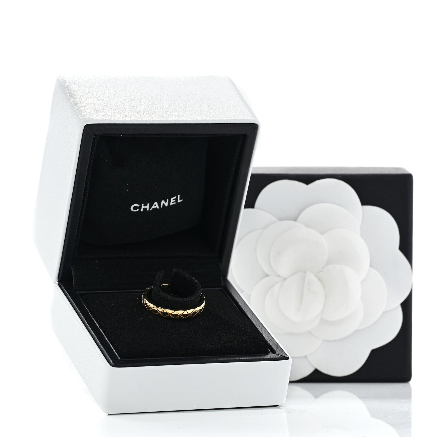 Chanel 18K Yellow Gold Mini Coco Crush Ring 56 7.5 5 of 5