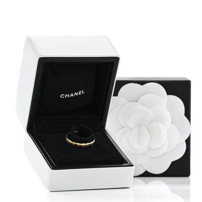 Chanel 18K Yellow Gold Mini Coco Crush Ring 56 7.5 5 of 5