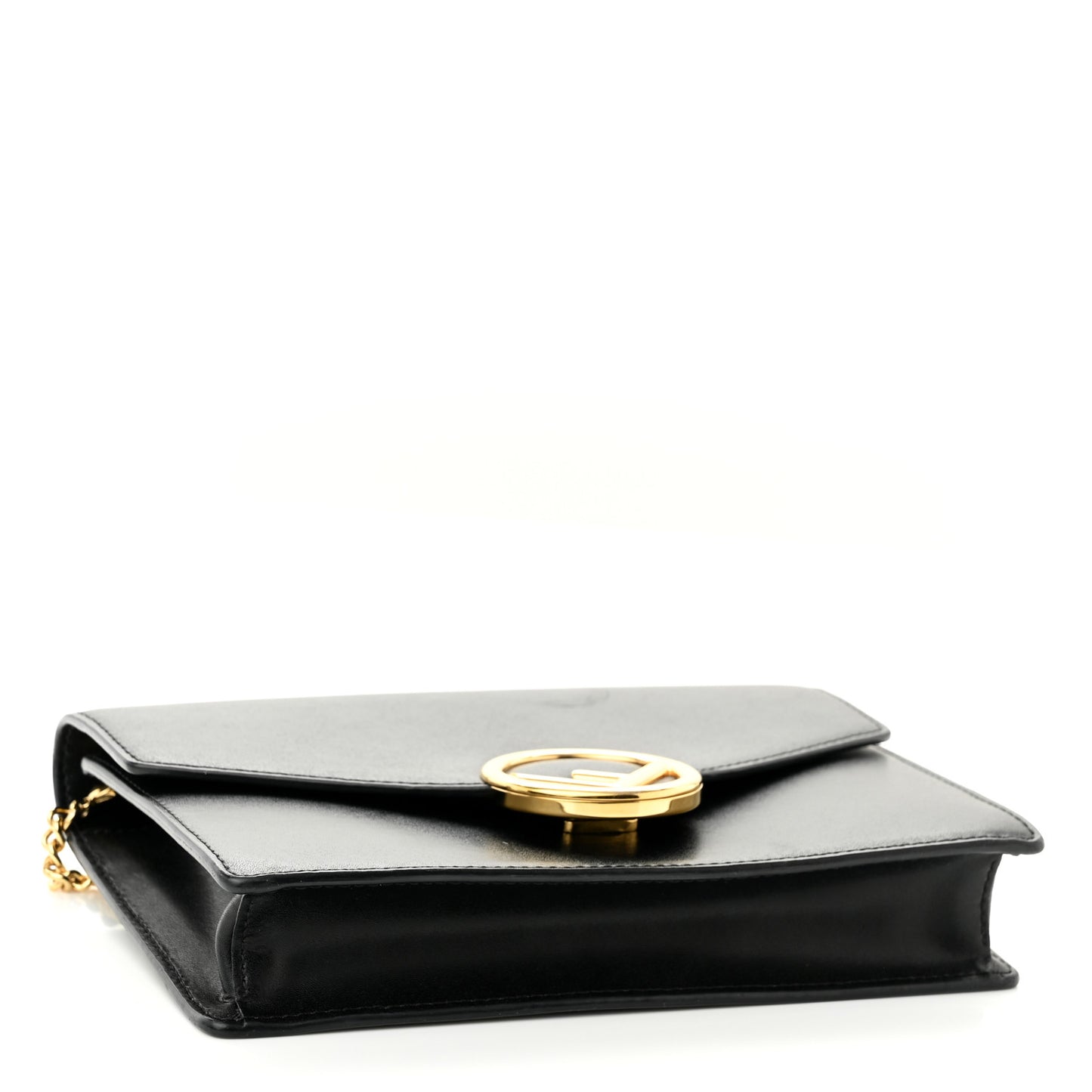 Vitello Liberty Lucido F is Fendi Medium Envelope Wallet on Chain Black