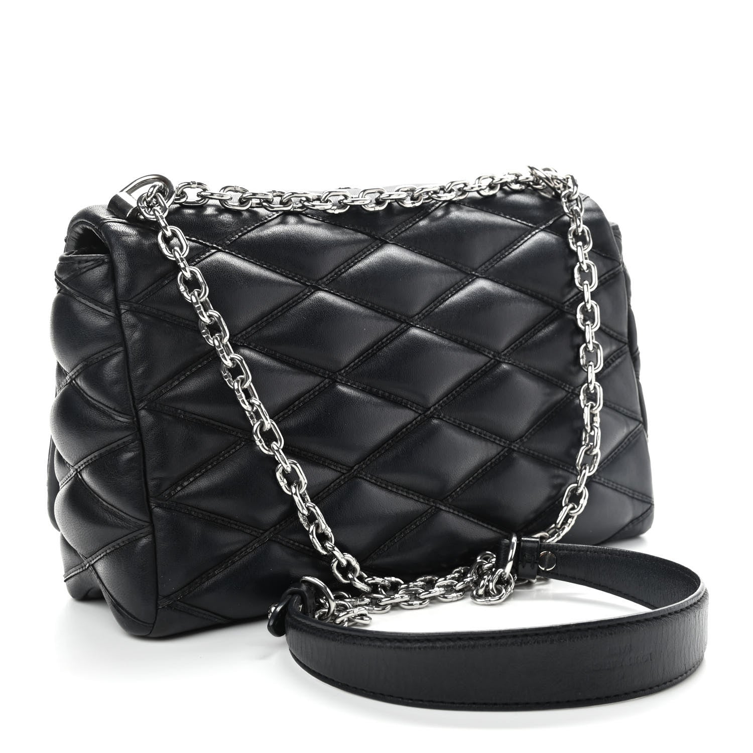 Louis Vuitton Lambskin Malletage GO-14 MM Black 3 of 10