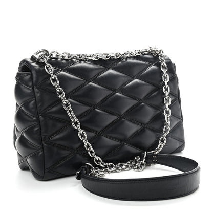 Louis Vuitton Lambskin Malletage GO-14 MM Black 3 of 10