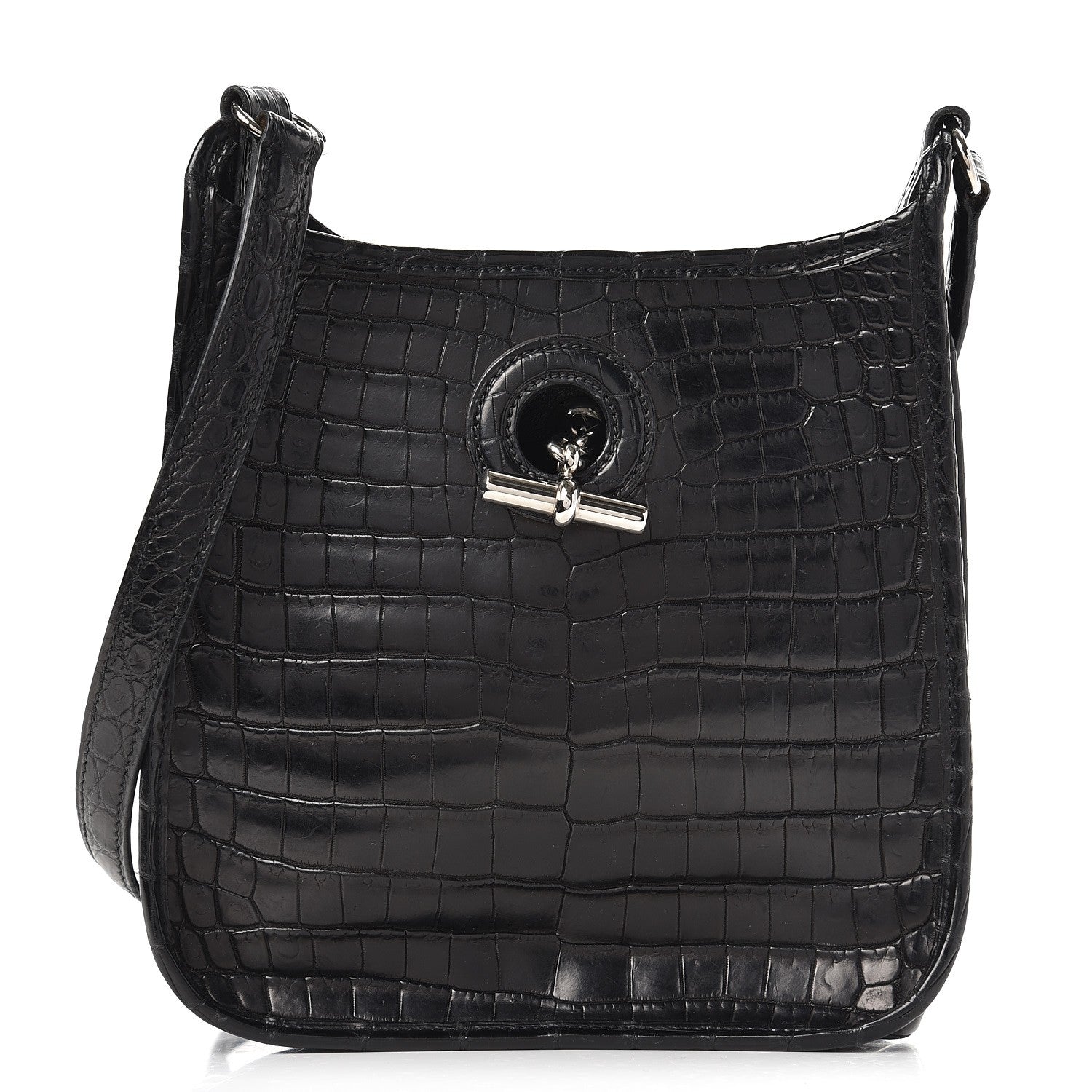 Hermes Matte Niloticus Crocodile Vespa TPM Black 1 of 7