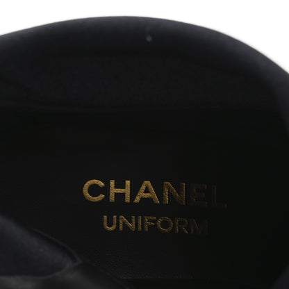 Chanel Stretch Lambskin Cap Toe CC Short Boots 37.5 Black 8 of 10