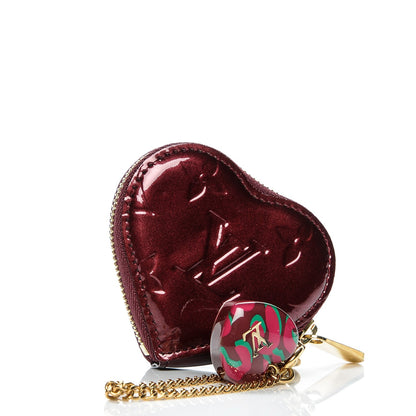Louis Vuitton Vernis Heart Coin Purse Rouge Fauviste 3 of 6