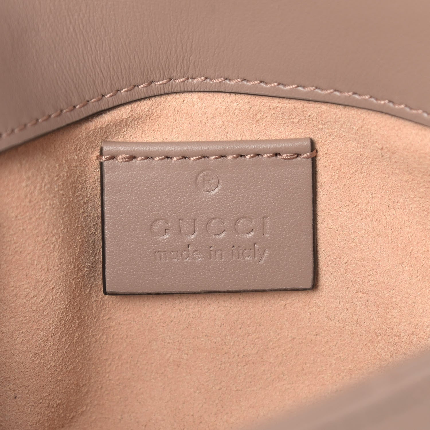 Gucci Calfskin Matelasse Super Mini GG Marmont Shoulder Bag Porcelain Rose 6 of 9