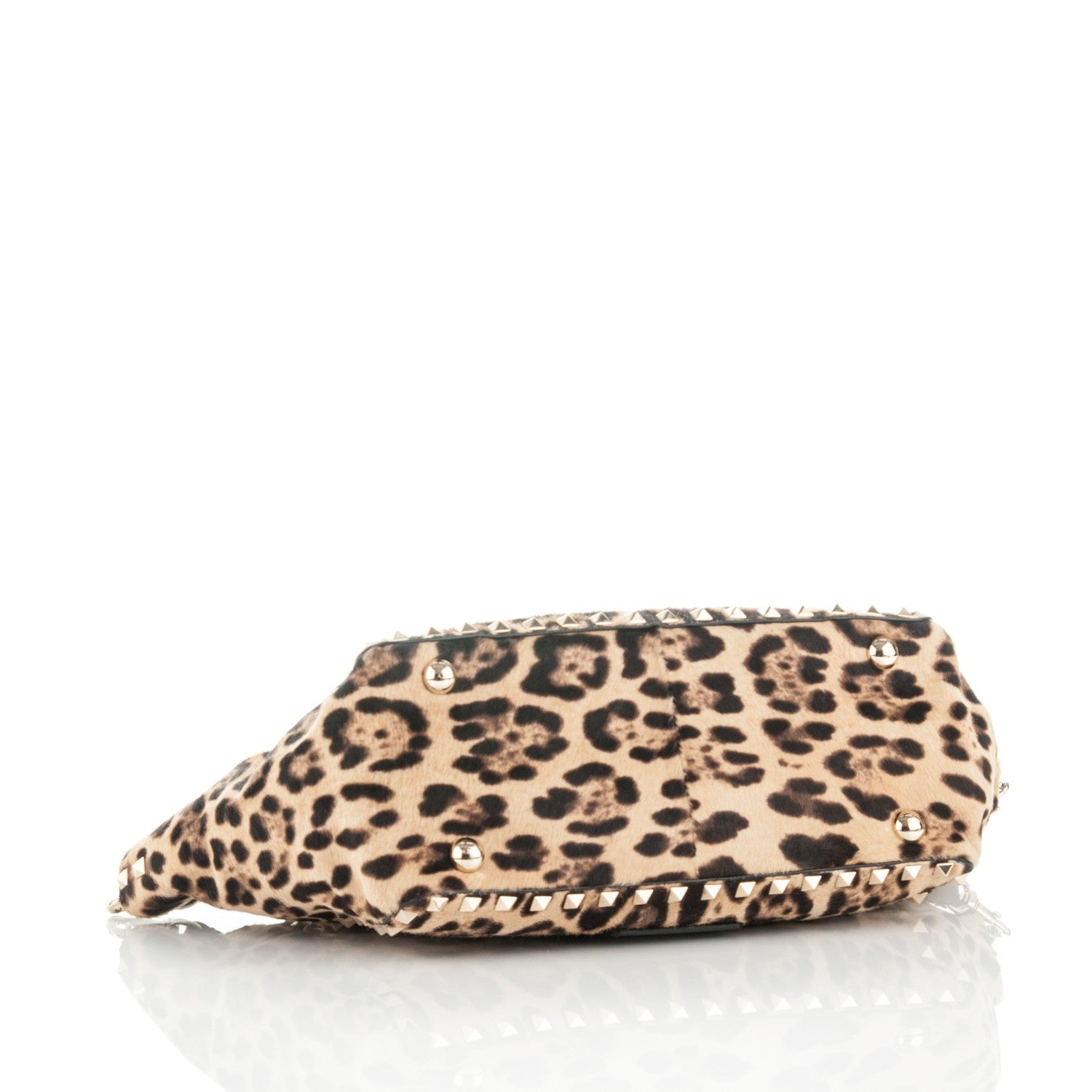 Valentino Garavani Calf Hair Leopard Print Mini Rockstud Tote Leopard 4 of 9
