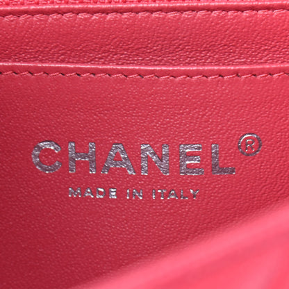 Chanel Caviar Chevron Quilted Mini Rectangular Flap Red 6 of 11
