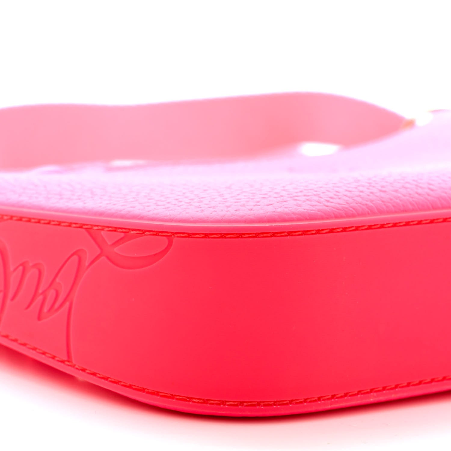 Christian Louboutin Calfskin Mini Loubila Chain Shoulder Bag Fluo Pink 9 of 11