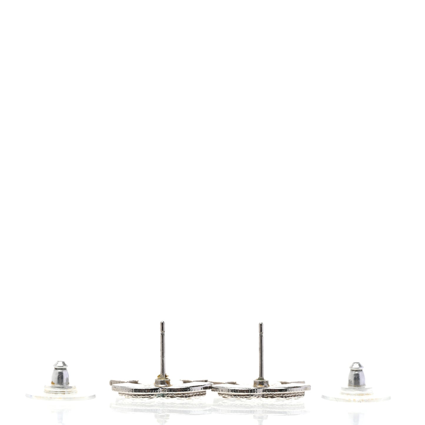 Crystal Mini CC Earrings Silver