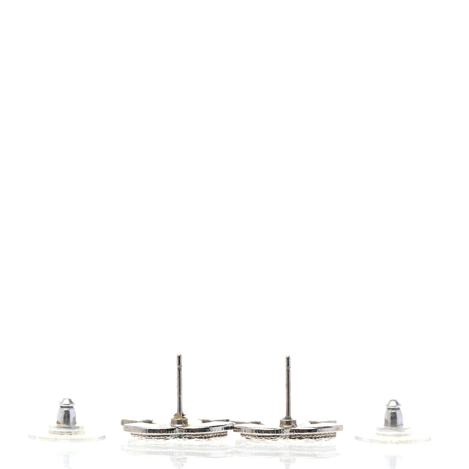 Chanel Crystal Mini CC Earrings Silver 3 of 5