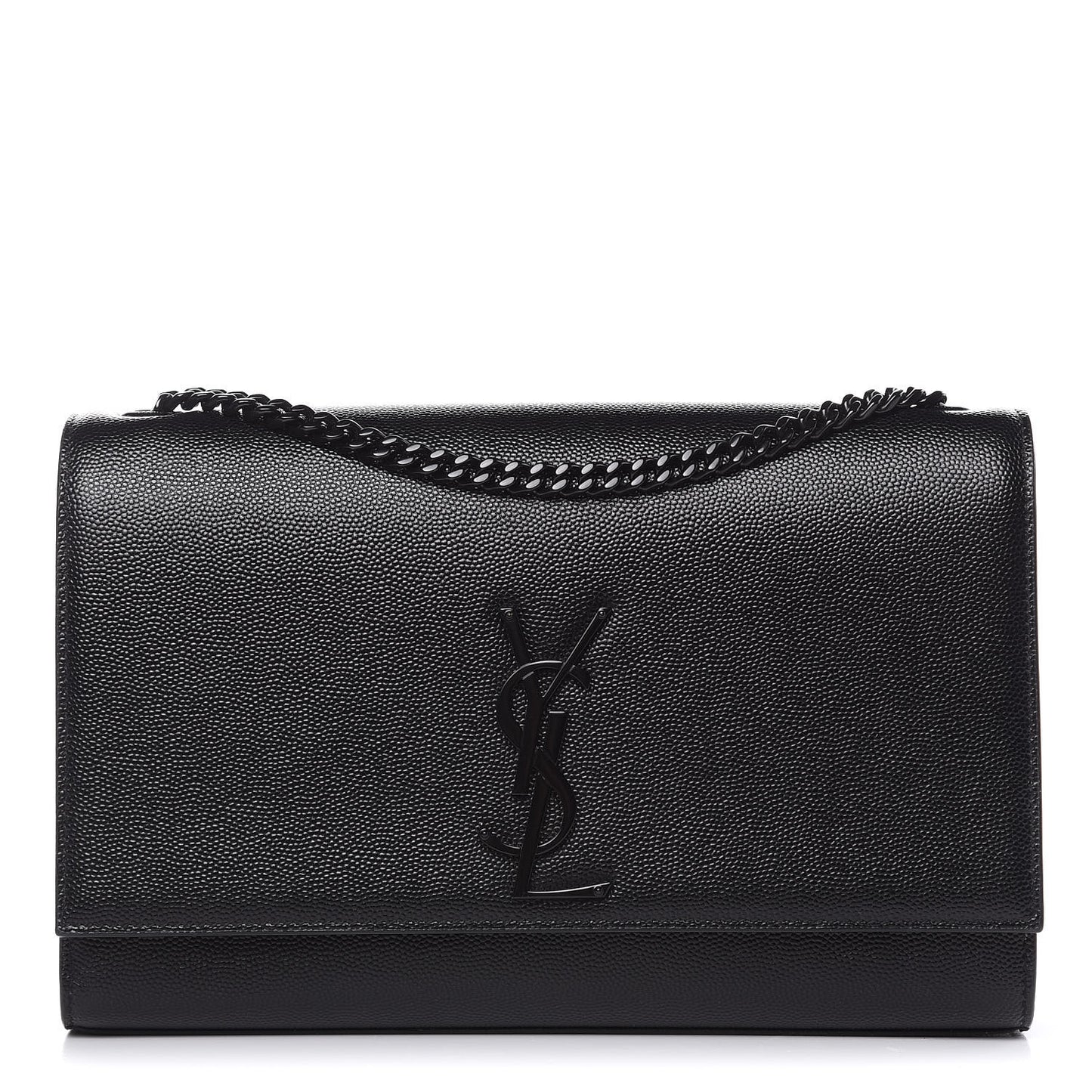 Grain De Poudre Medium Classic Monogram Kate Satchel Black