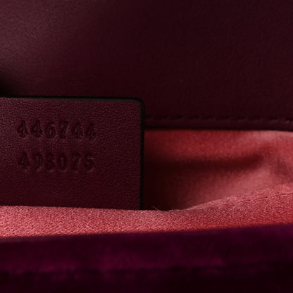 Gucci Velvet Matelasse Mini GG Marmont Shoulder Bag Fuchsia Violet Cyclamen 7 of 10