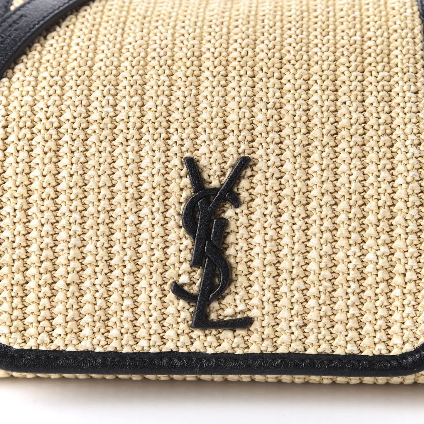 Raffia Calfskin Small Nolita Shoulder Bag Natural Black