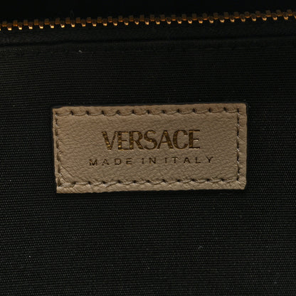 Versace Metallic Calfskin Crystal Medusa Wallet On Chain Gold 6 of 9