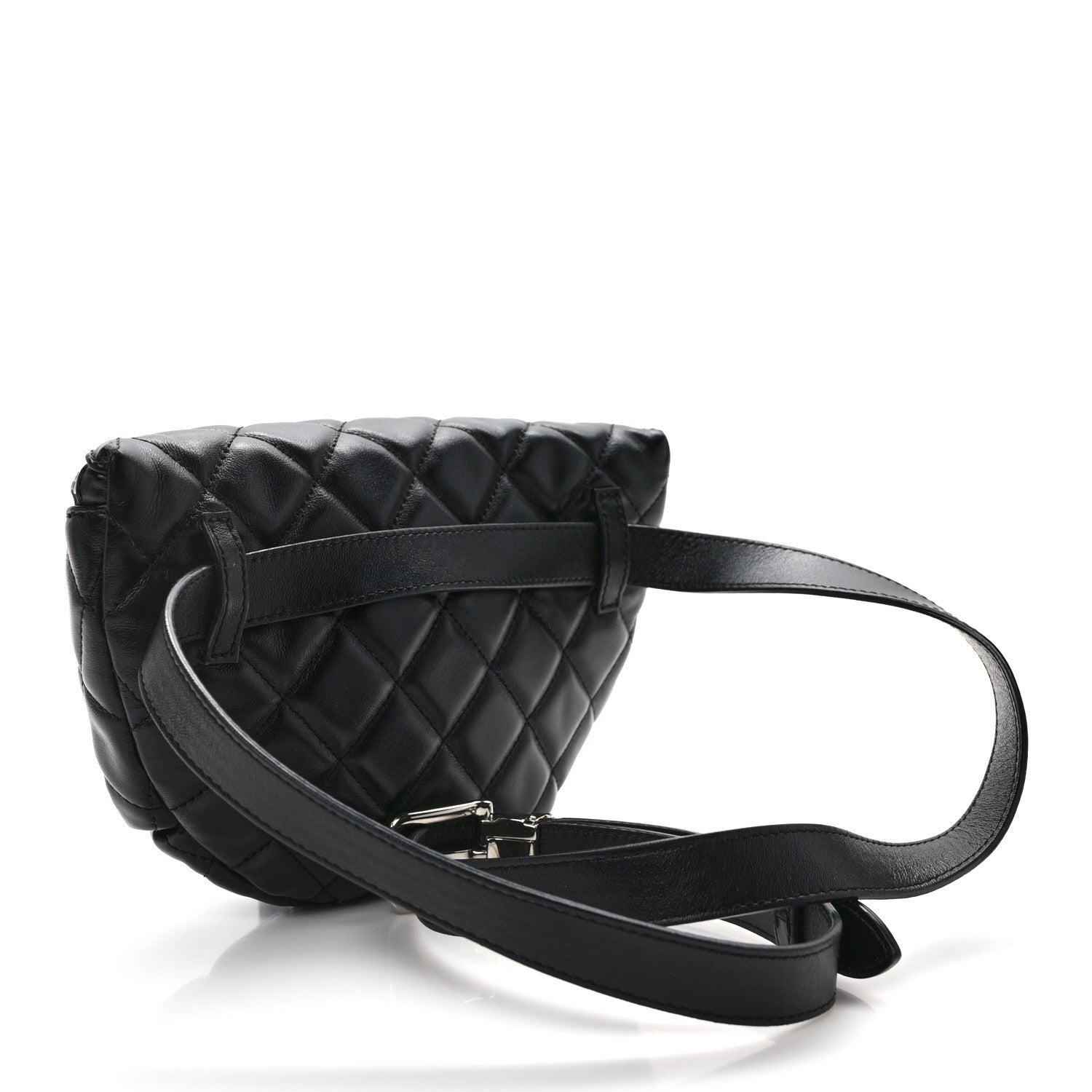 Chanel Calfskin Quilted Waist Belt Bag Black 3 of 10
