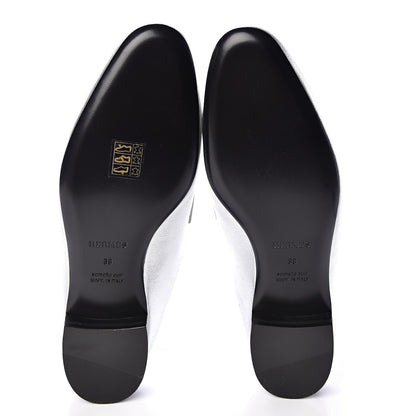 Hermes Metallic Goatskin Womens Rivoli Mules 39 Gris Argente 5 of 9