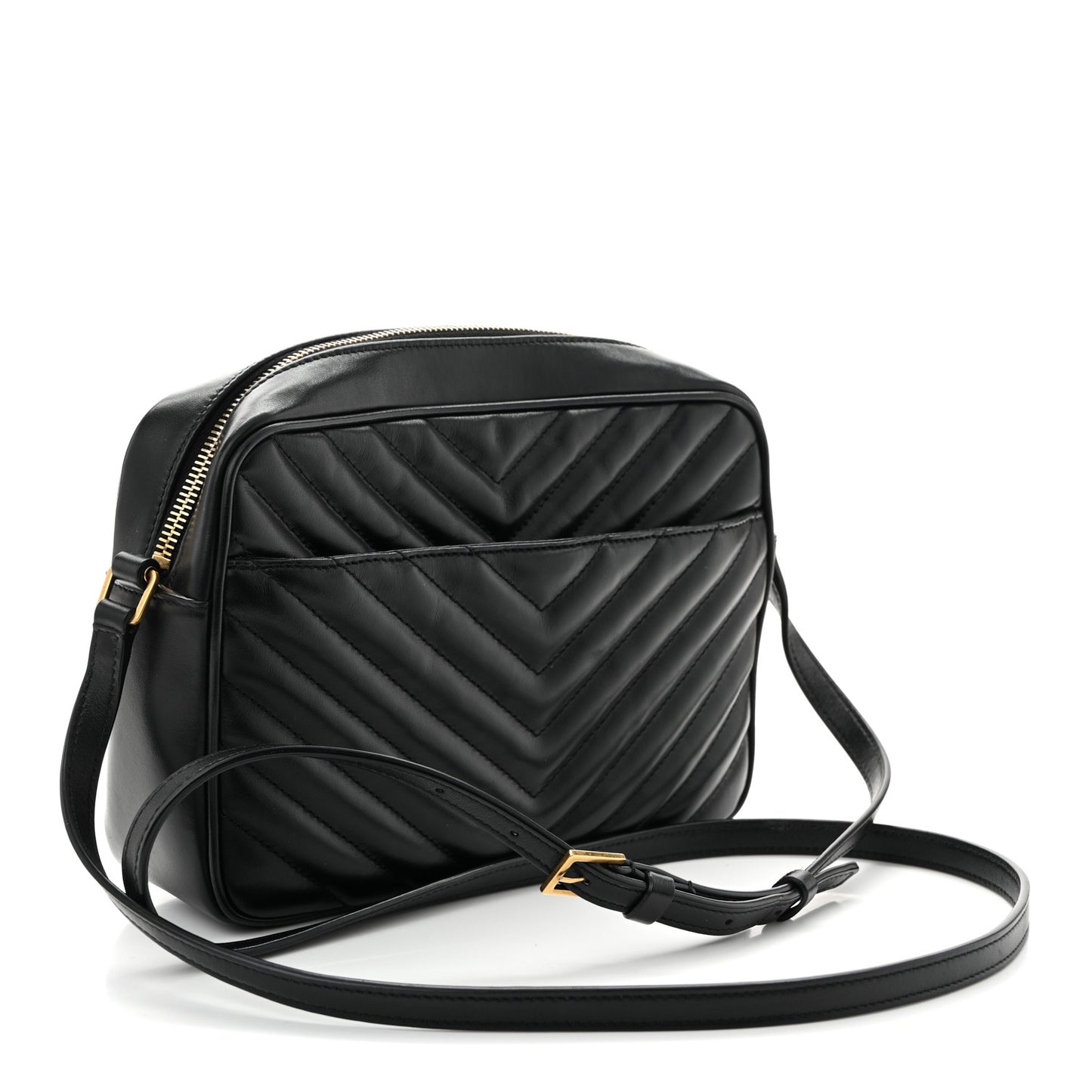 Calfskin Matelasse Monogram Lou Camera Bag Black