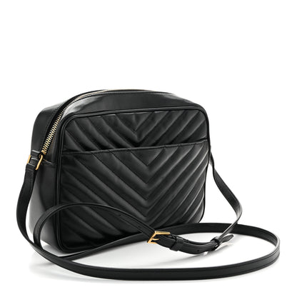 Saint Laurent Calfskin Matelasse Monogram Lou Camera Bag Black 3 of 10