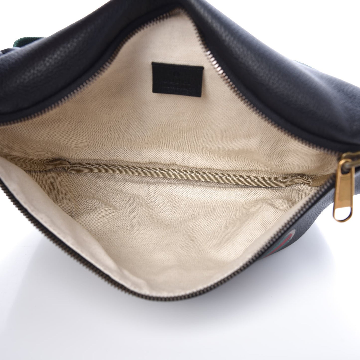 Grained Calfskin Logo Belt Bag Black