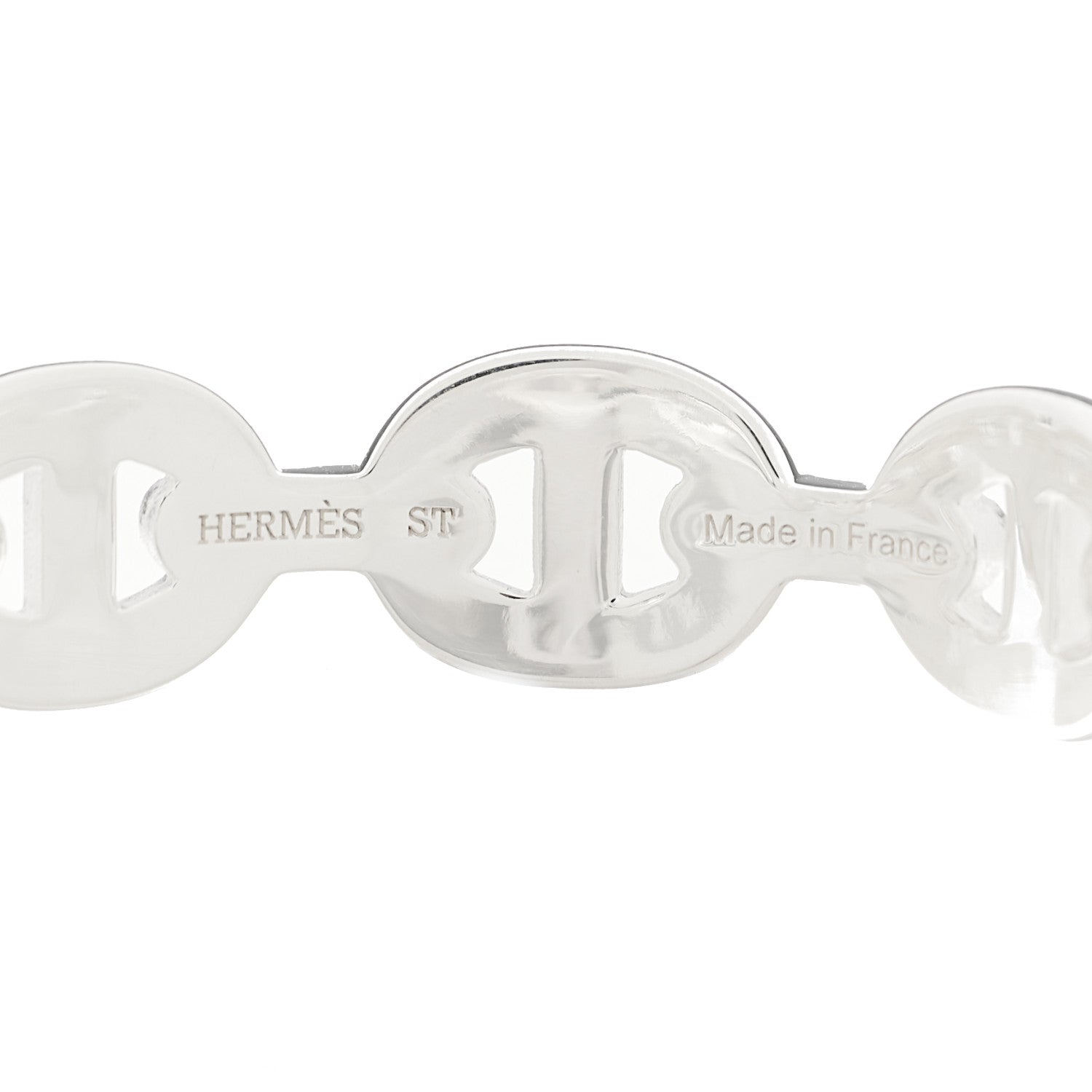 Hermes Sterling Silver MM Chaine d'Ancre Enchainee Cuff Bracelet ST 3 of 5