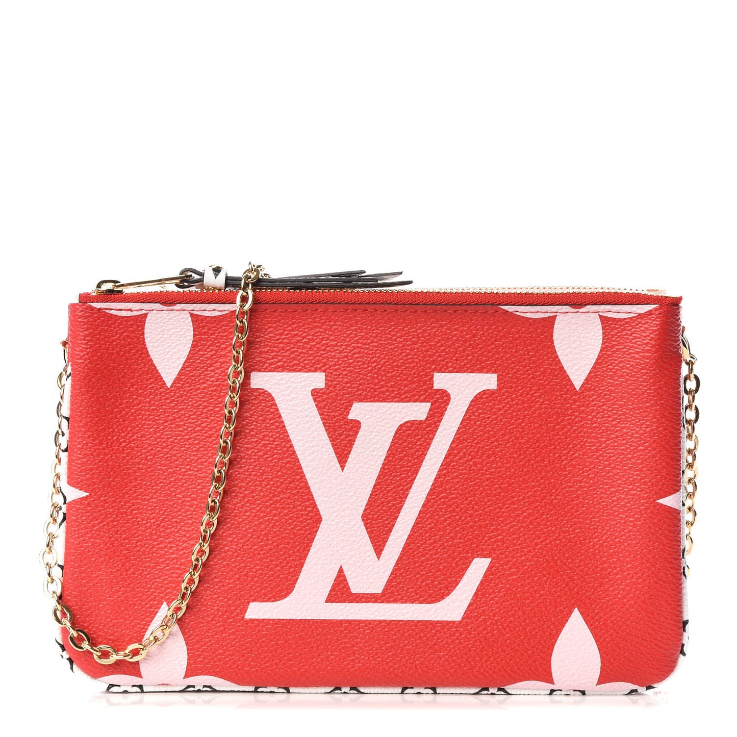 Monogram Giant Double Zip Pochette Rouge