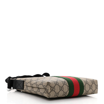 Gucci GG Supreme Monogram Web Messenger Bag Black 4 of 8