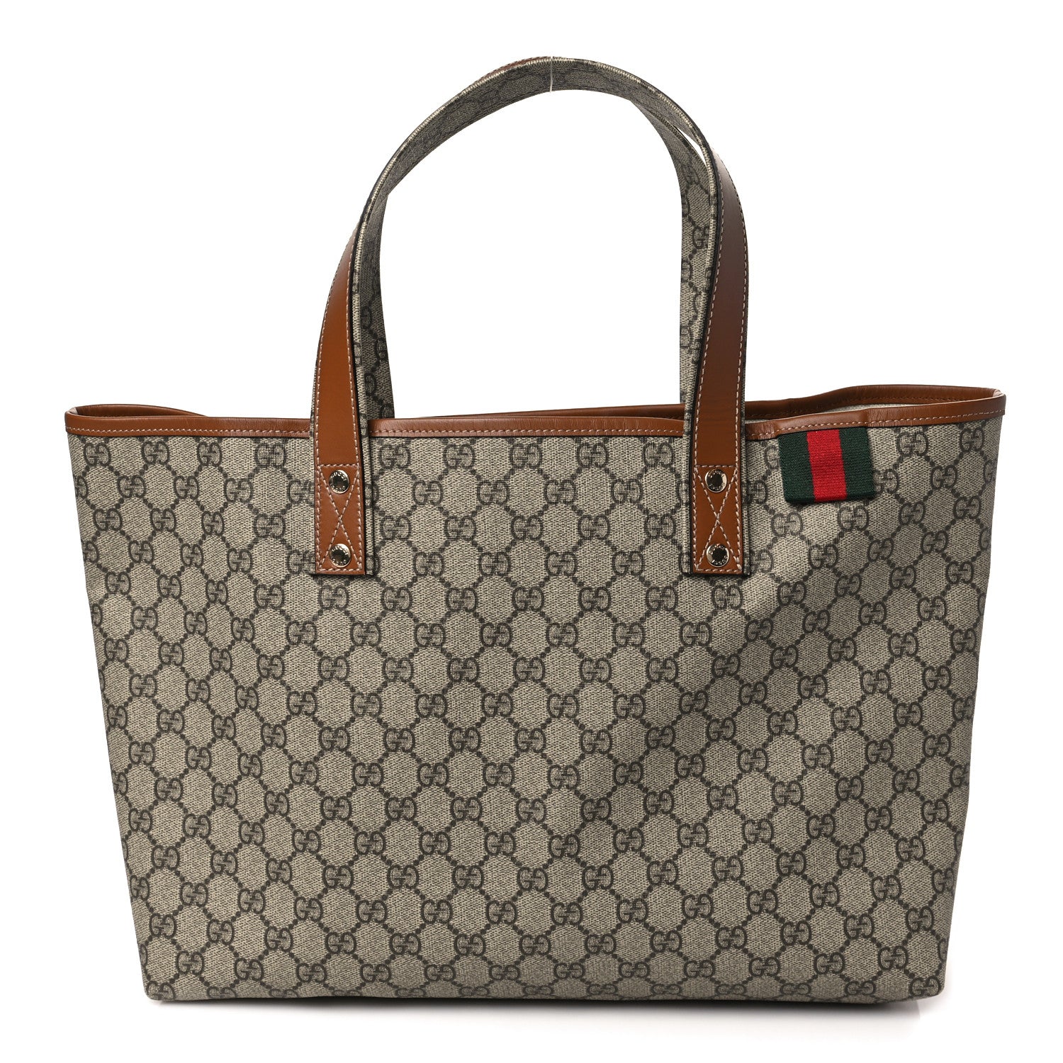 Gucci GG Plus Monogram Medium Signature Web Loop Tote Brown 1 of 9
