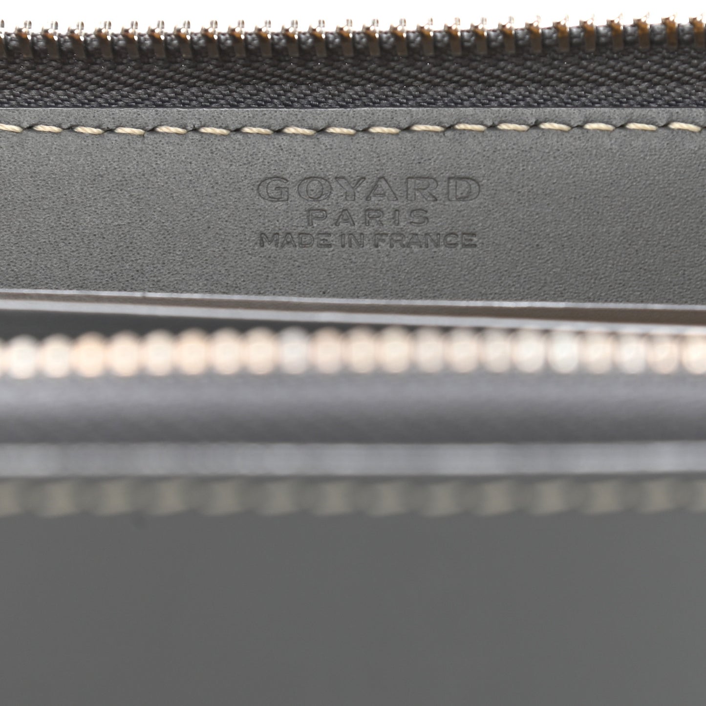 Goyardine Matignon Zip Around GM Wallet Grey