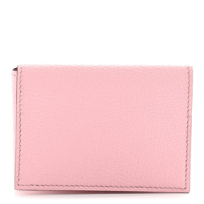 Hermes Chevre Mysore Guernesey Card Case Rose Sakura 1 of 8