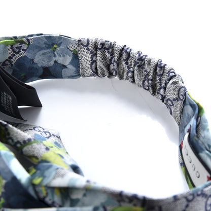 Gucci Silk Monogram Blooms Print Headband Blue 5 of 5