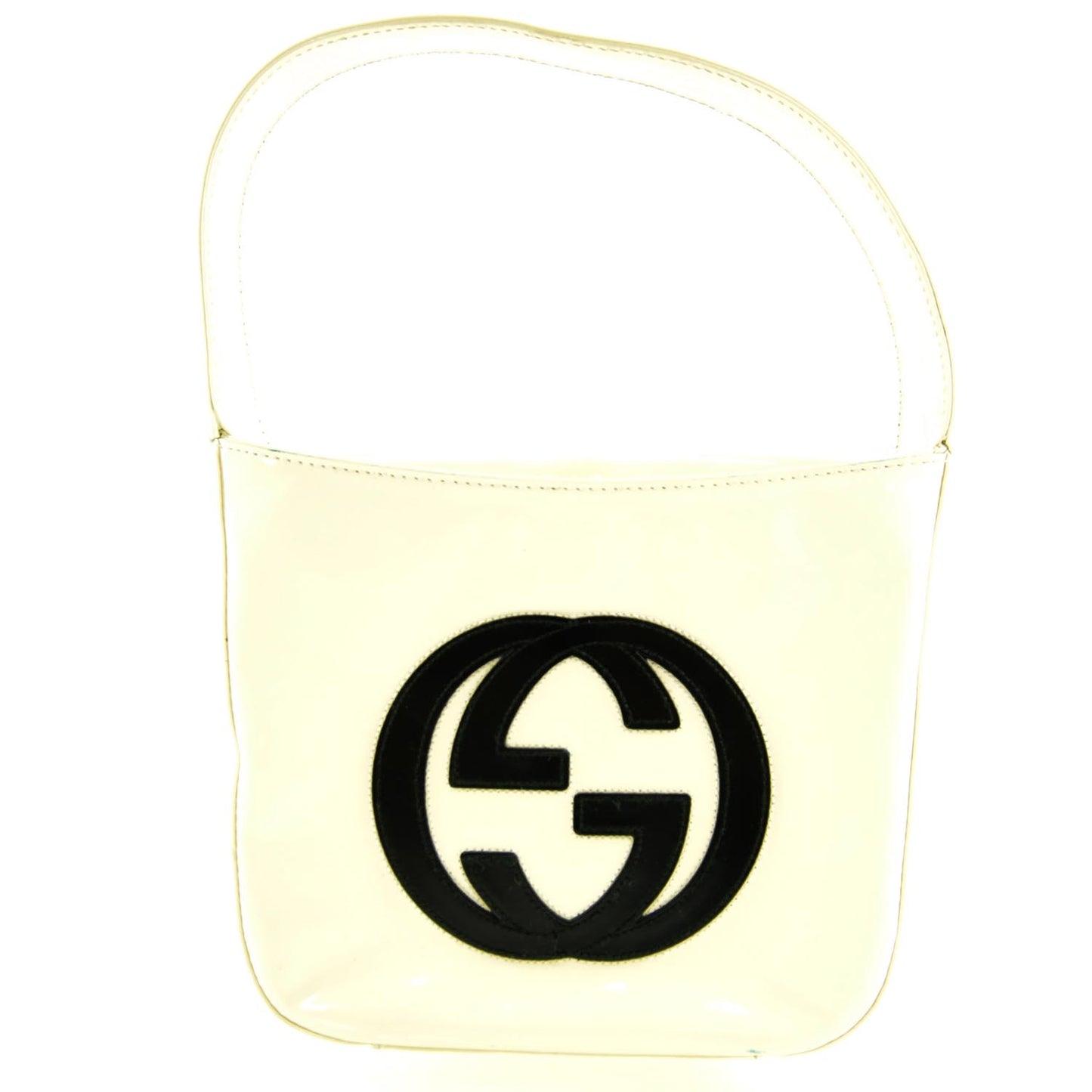 Patent Small GG Handbag Ivory