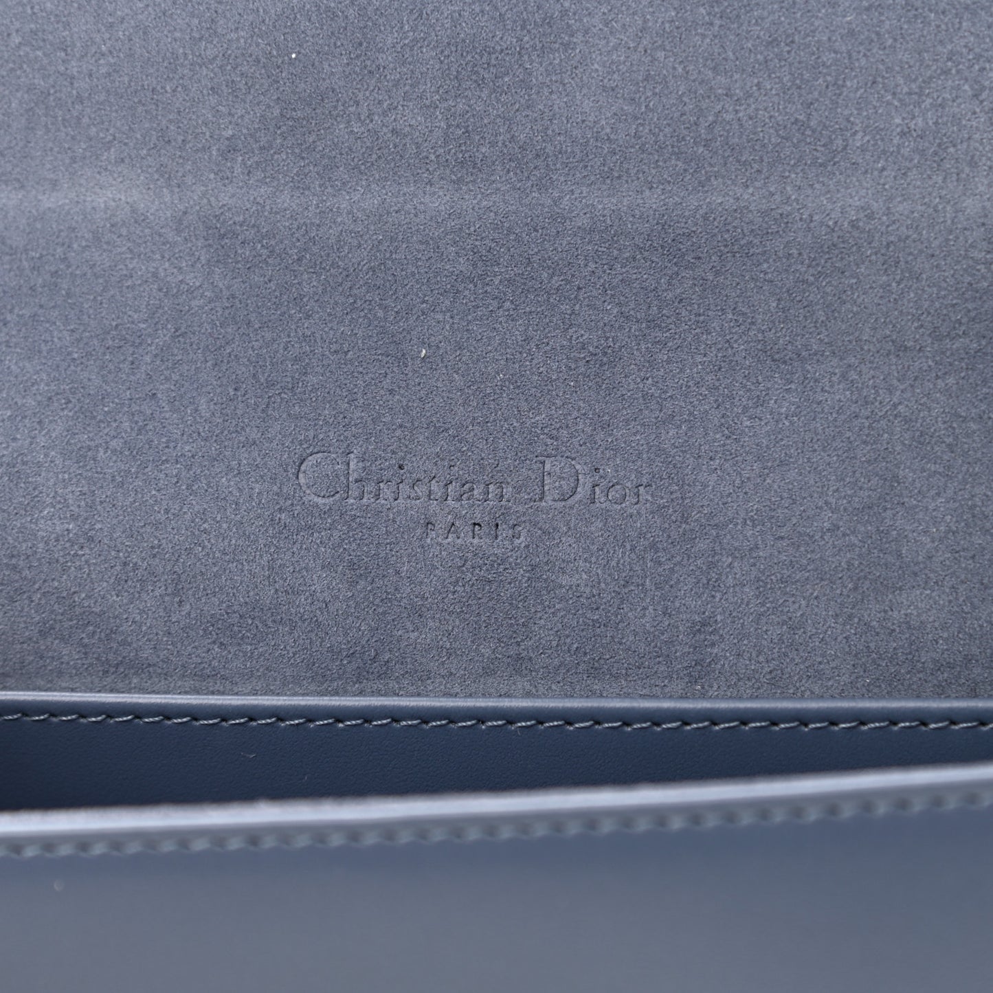Calfskin Cannage Diamond Lady Dior Chain Wallet Blue