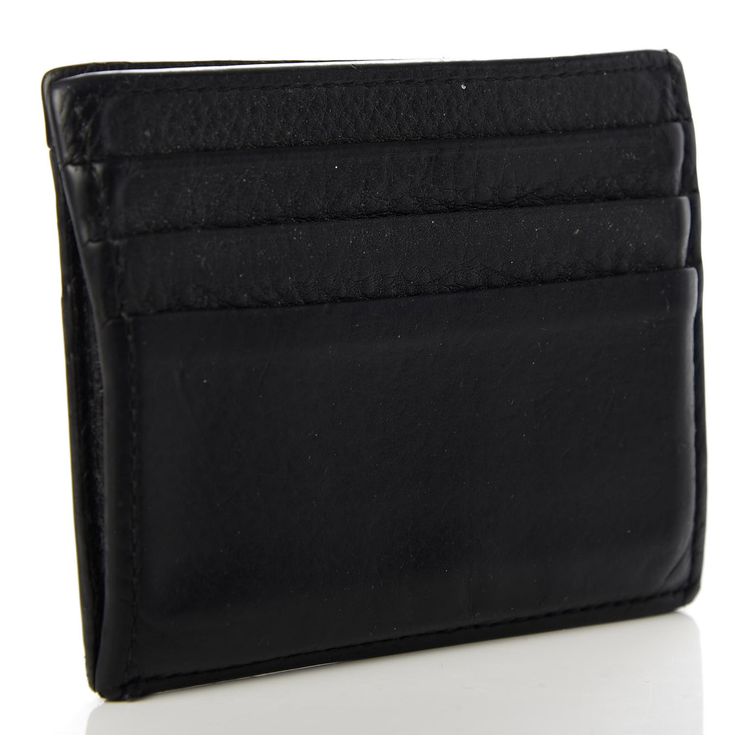 Vitello Grain Card Holder Black