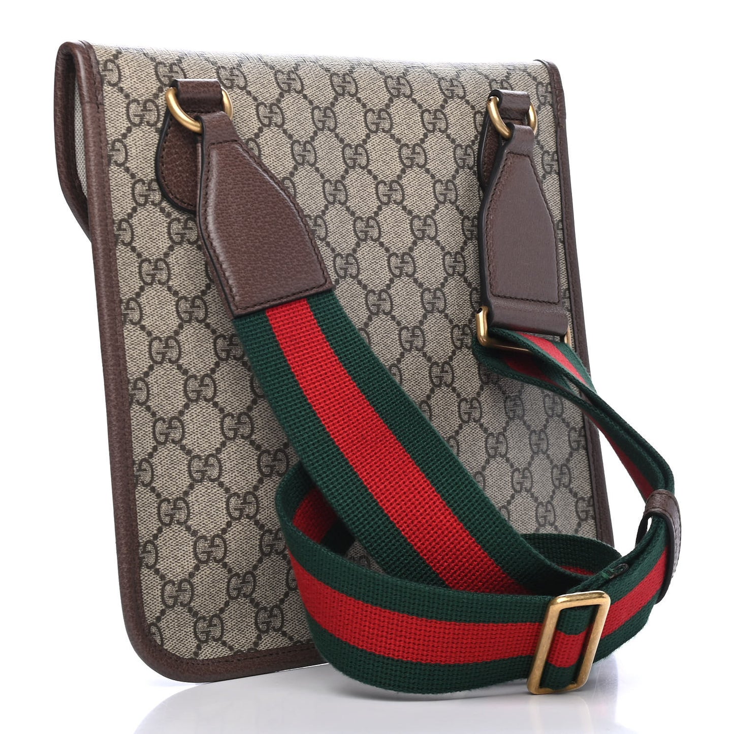 GG Supreme Monogram Web Medium Neo Vintage Flap Messenger Bag Beige New Acero