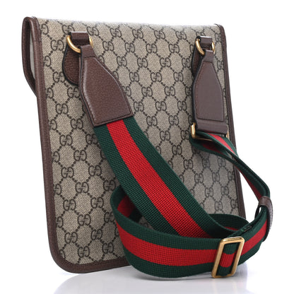 Gucci GG Supreme Monogram Web Medium Neo Vintage Flap Messenger Bag Beige New Acero 2 of 4