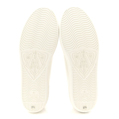 Gucci Calfskin Interlocking G Perforated Womens Ace Sneakers 37.5 White Grey Sky 6 of 10